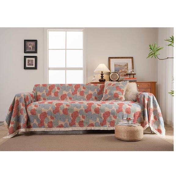 Pumpkin Fall Jacquard Sofa Protector 91” x 150” - Picture 2 of 10